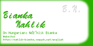 bianka nahlik business card